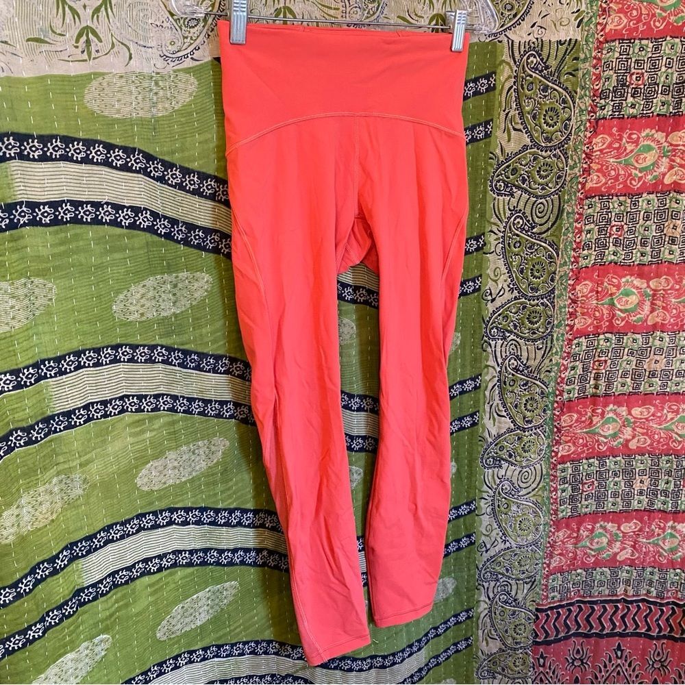 Lululemon Poppy Coral Train Times High-Rise 25" Yoga Inspired Tight Size 6 - Picture 8 of 16